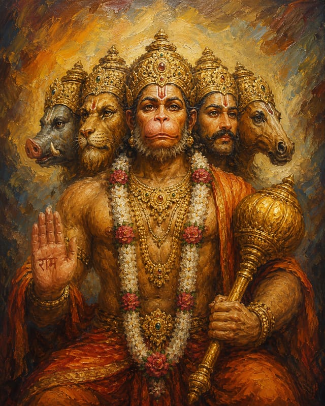 May the Lord Hanuman bless us  and be with us through our hardships and guide us to throug…